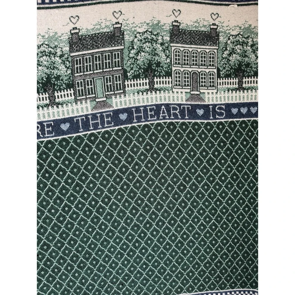 Vintage Throw Blanket School House Home Is Where The Heart Is Alphabet (44x53)
